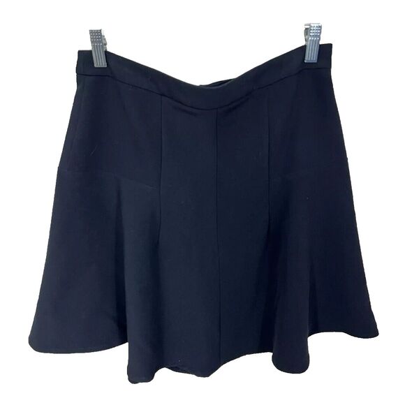 Ellen Tracy Skirt 8 Navy Blue Womens Back Zip Circle Style Solid Clasp Flowy A - Picture 1 of 10